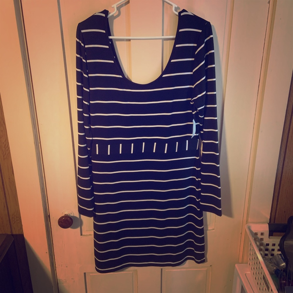 Women’s Stripped Long Sleeve Dress